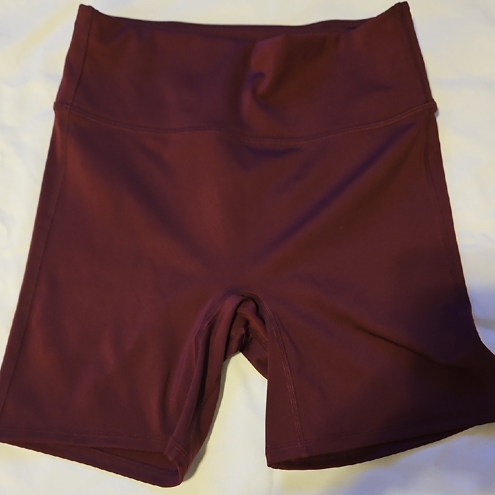 Fabletics Deep Red Bike Shorts
